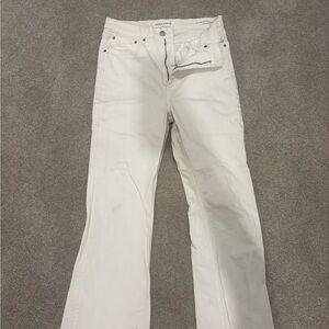Denim Forum Women's Cream Flare Jeans